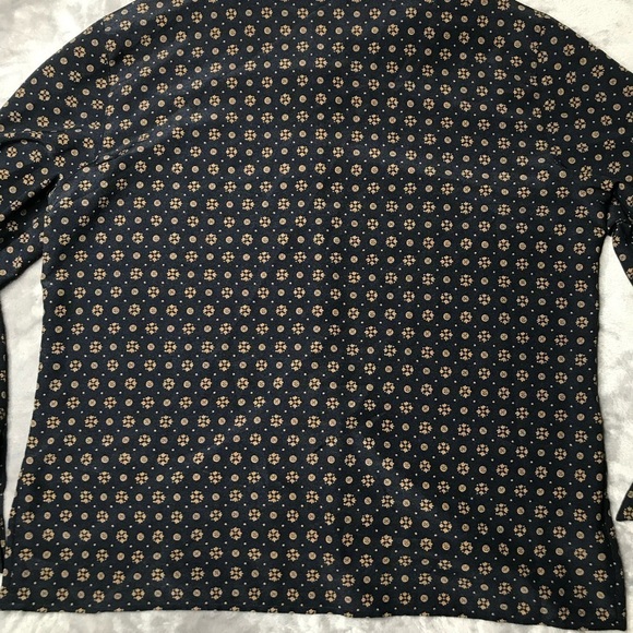 Vintage Rena Rowan for Seville Button Down Long Sleeve Printed Blouse Size 16 - Picture 6 of 10